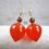 Thumbnail: Natural Carnelian-Garnet-14k Gold Fill Gemstone-Inverted Drops Earrings