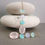 Thumbnail: Multi Gems-Aqua Blue Chalcedony-Rose Quartz-Tiered Pastel Dangle Earrings 14k GF