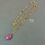 Thumbnail: 11.5ct Pink Sapphire-Multi Purple Green Gold Blue Sapphire Pendant Gold Necklace