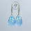Thumbnail: Natural Blue Topaz Briolette Drops-Sterling 925 Silver Drop Dangle Earrings