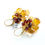 Thumbnail: 14K Citrine-Garnet Onion Cluster 14k Solid Gold Dangle Earrings