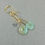 Thumbnail: Natural Nephrite Jade-925 Silver 18k Gold Vermeil Long Dangle Earrings