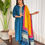 Thumbnail: Silk Peacock Blue Suit