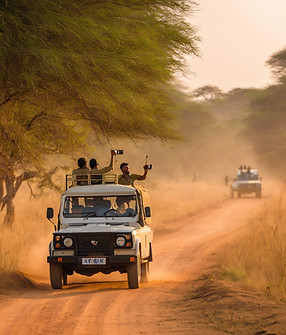 person taking a photograph from a safari vehicle in india.jpg