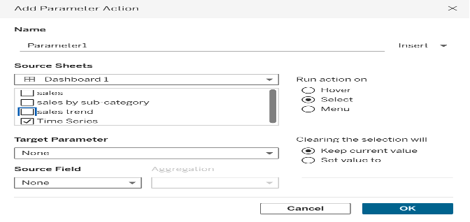 Add Parameter Action