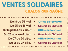 Calendrier 2026 des ventes artisanales solidaires