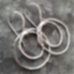 Thumbnail: silver double hoop earrings