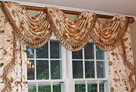 Custome window treatment cleaning : Pole swag cleaning