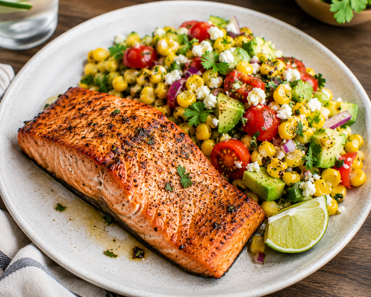 Salmon with Summer Corn Salad