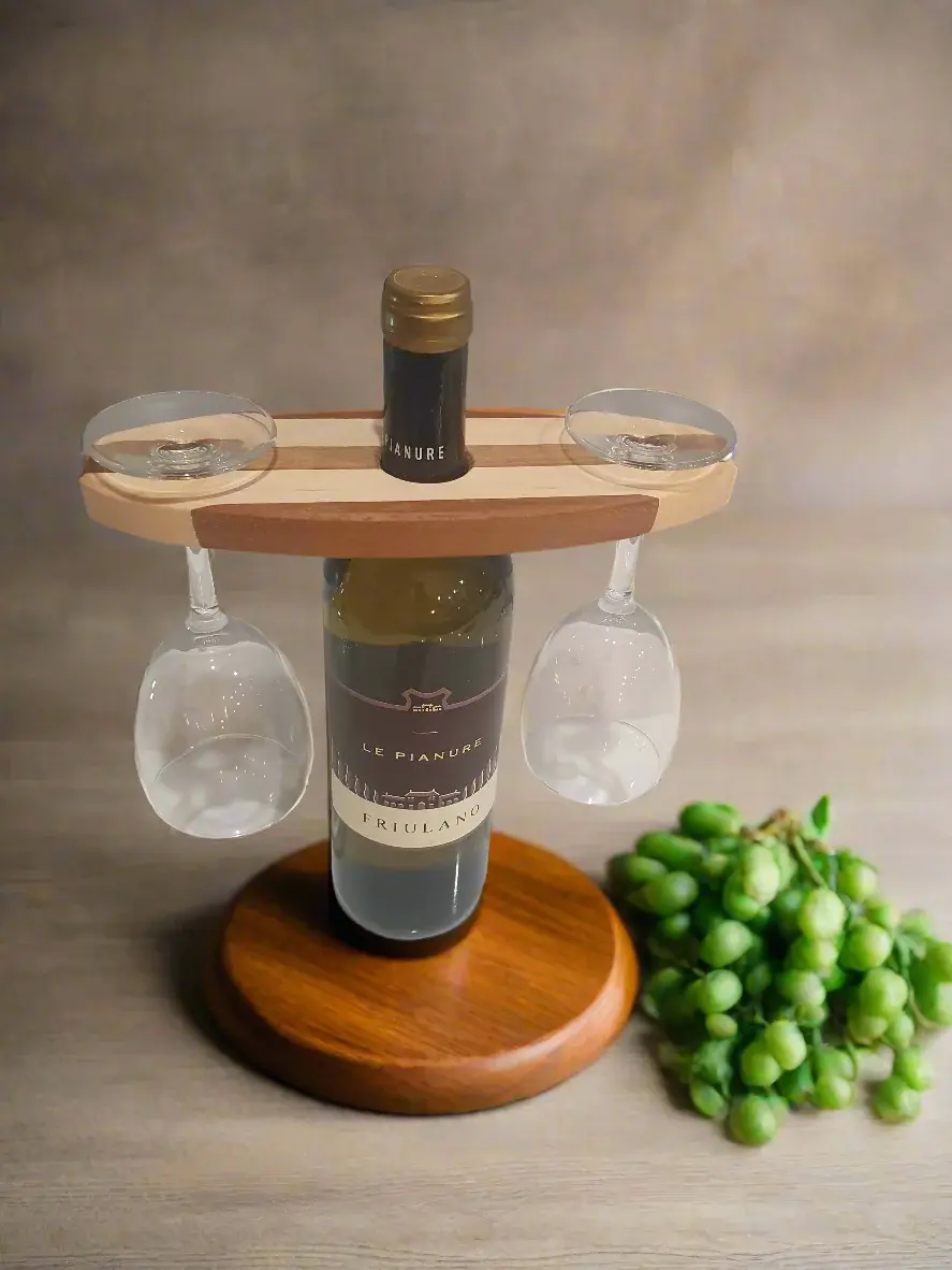 Thumbnail: Wine and glass caddy