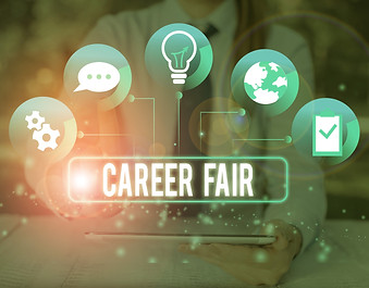 Text sign showing Career Fair. Conceptua