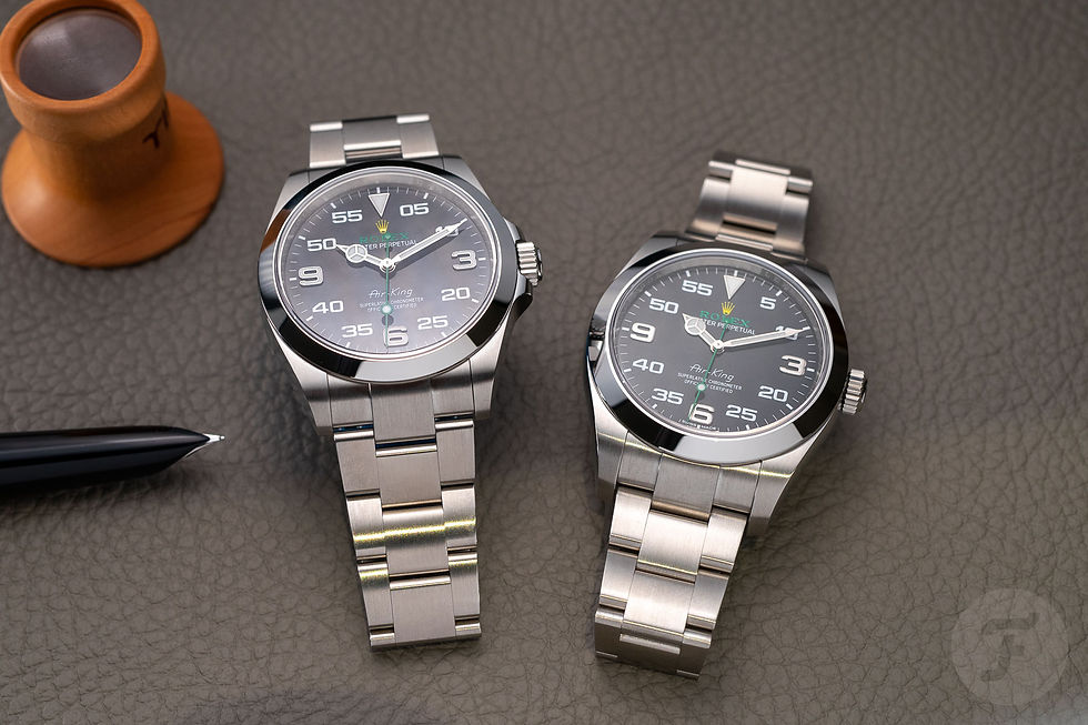 2 Rolex watches displayed side by side