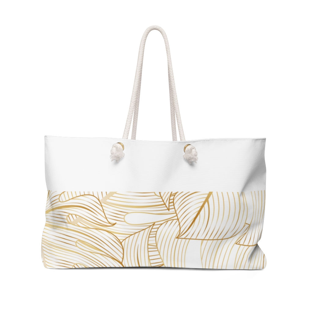 White Gold Leaf - Weekender Bag