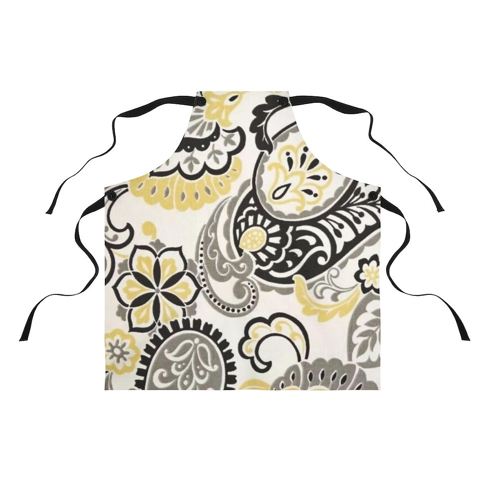 Thumbnail: Dove Ebony Shortbread Paisley Print - Apron