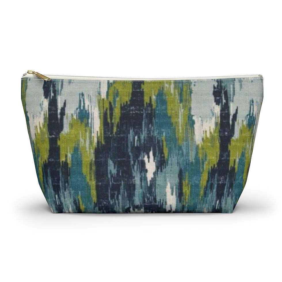 Thumbnail: Apple Green Navy White - Accessory Pouch w T-bottom