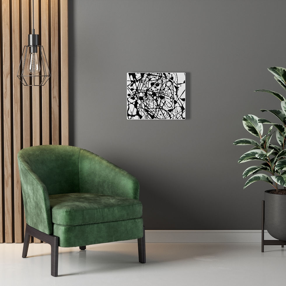 Thumbnail: Alabaster Sable Abstract Print - Canvas Gallery Wraps