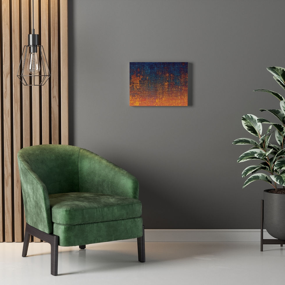 Thumbnail: Outrageous Orange Coal Abstract - Canvas Gallery Wraps