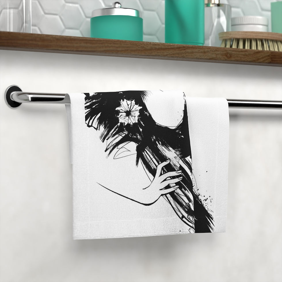 Thumbnail: Black White Woman ll - Face Towel