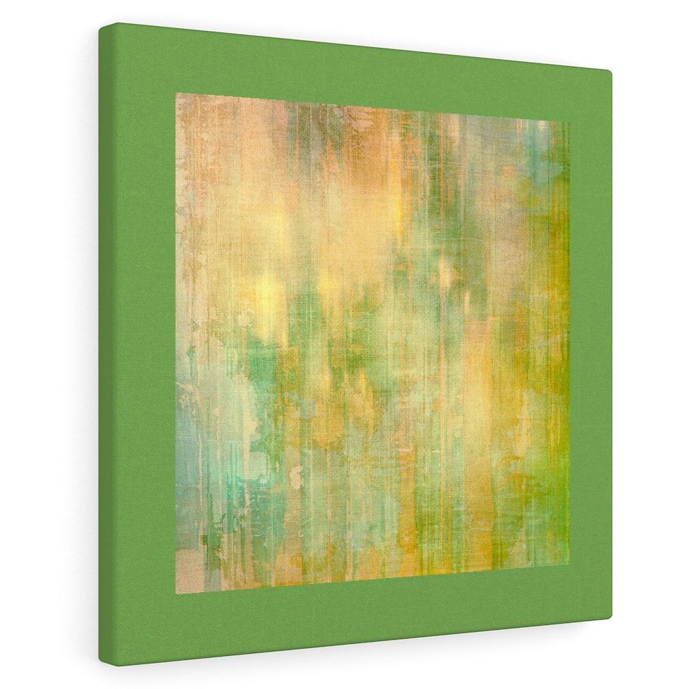 Thumbnail: Apple Green Abstract - Canvas Gallery Wraps