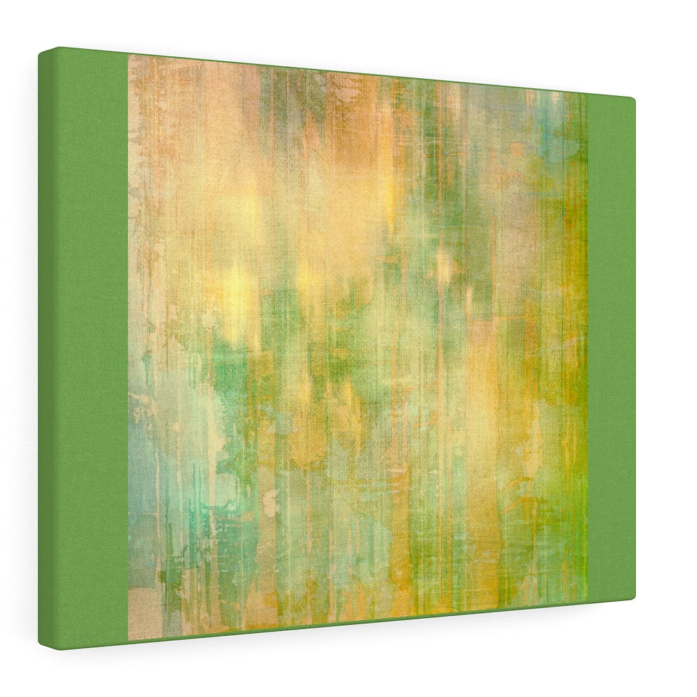 Thumbnail: Apple Green Abstract - Canvas Gallery Wraps