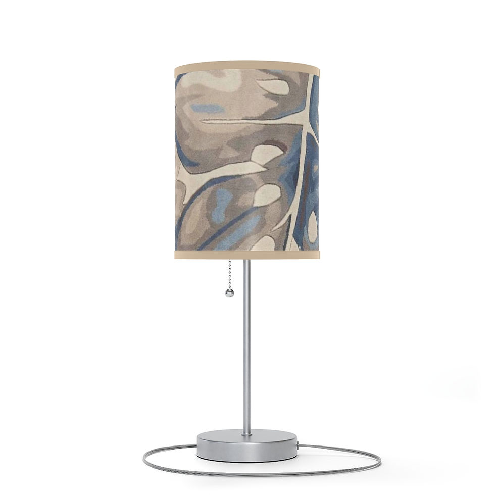 Thumbnail: Blue Beige Navy Blue Tropical - Lamp on a Stand