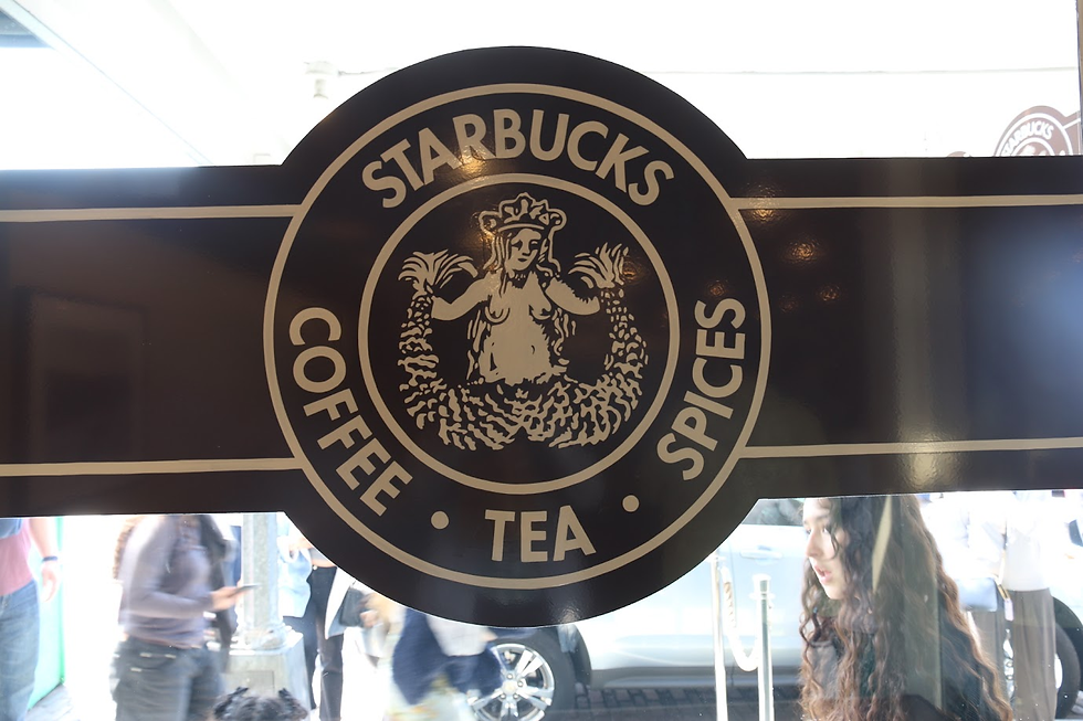 西雅圖派克市場 星巴克創始店美人魚標誌