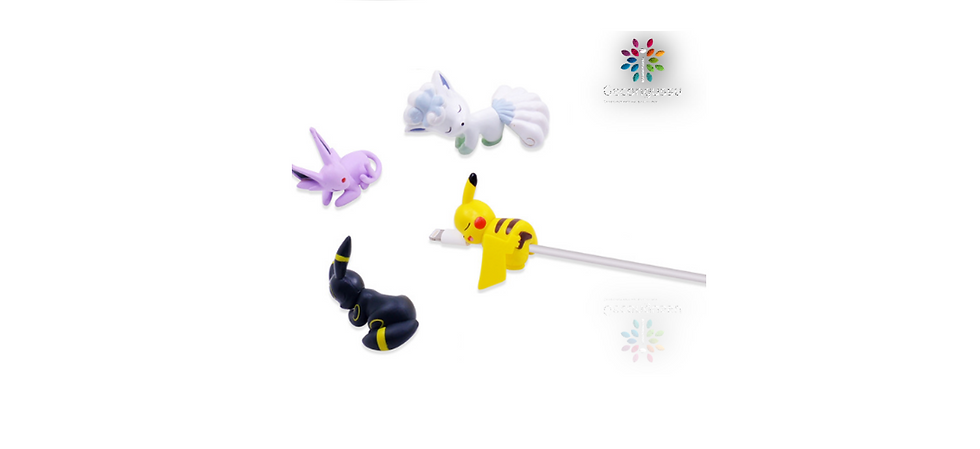 Protectores para cables con figuras de pokémon