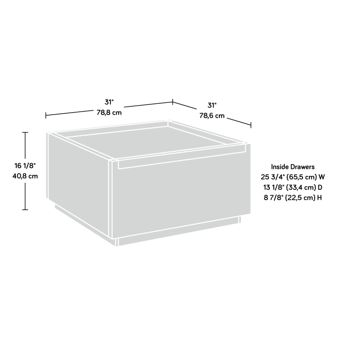Thumbnail: RTA Rich Walnut W/ Slate Grey 2-Drawer Coffee Table