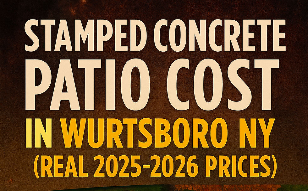 How Much Does a Stamped Concrete Patio Cost in Wurtsboro NY? (2026 price guide)