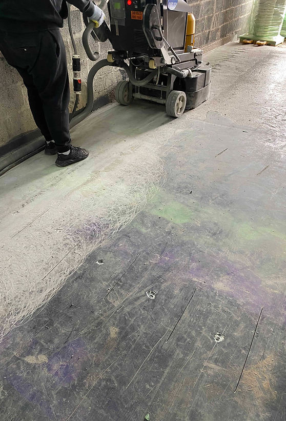 garage before epoxy coating Chester NY