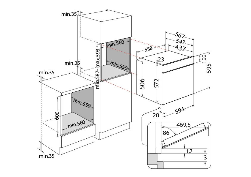 OCD K 752-3 DWKYG Gazlı Cam Tablalı Ocak görsel 6 — AK-EV Antakya