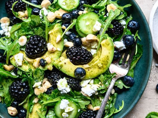Blackberry Avocado Arugula Salad