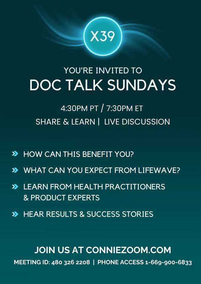 X39 - YOU'RE INVITED TO DOC TALK SUNDAYS!