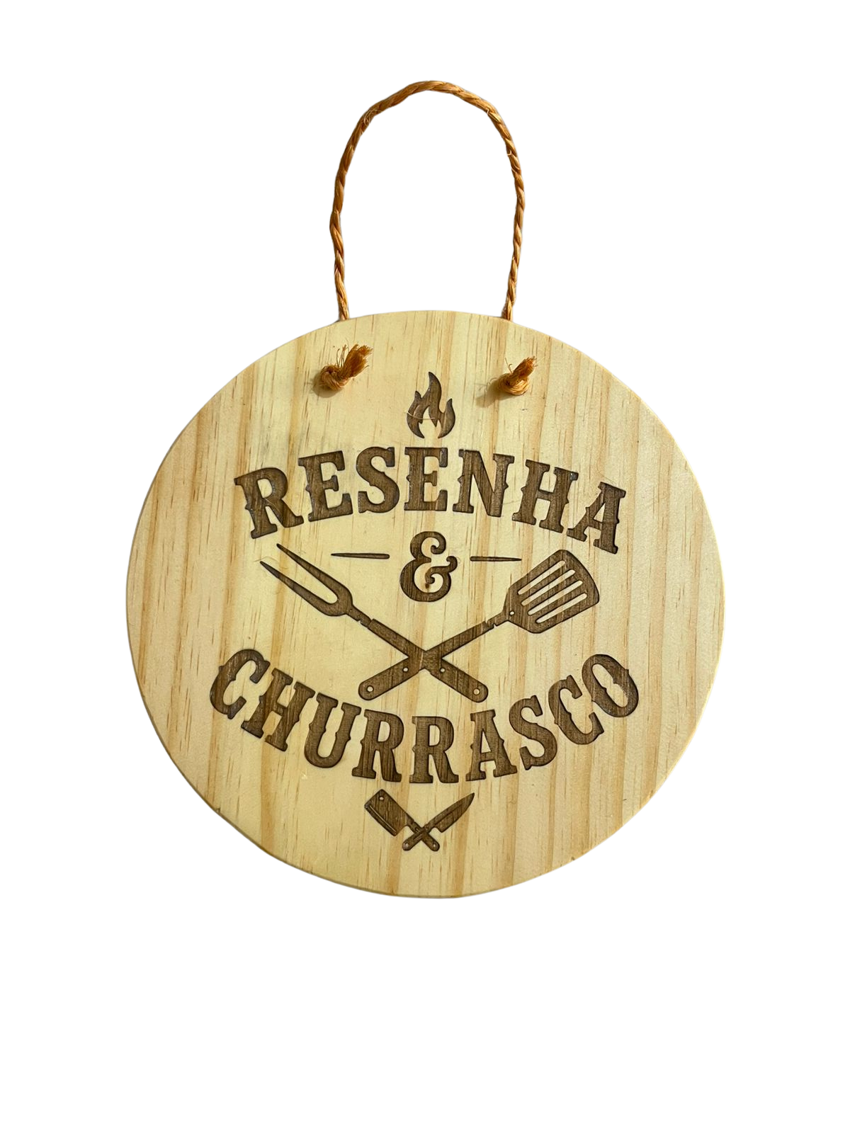 Placa decorativa personalizável de Pinus