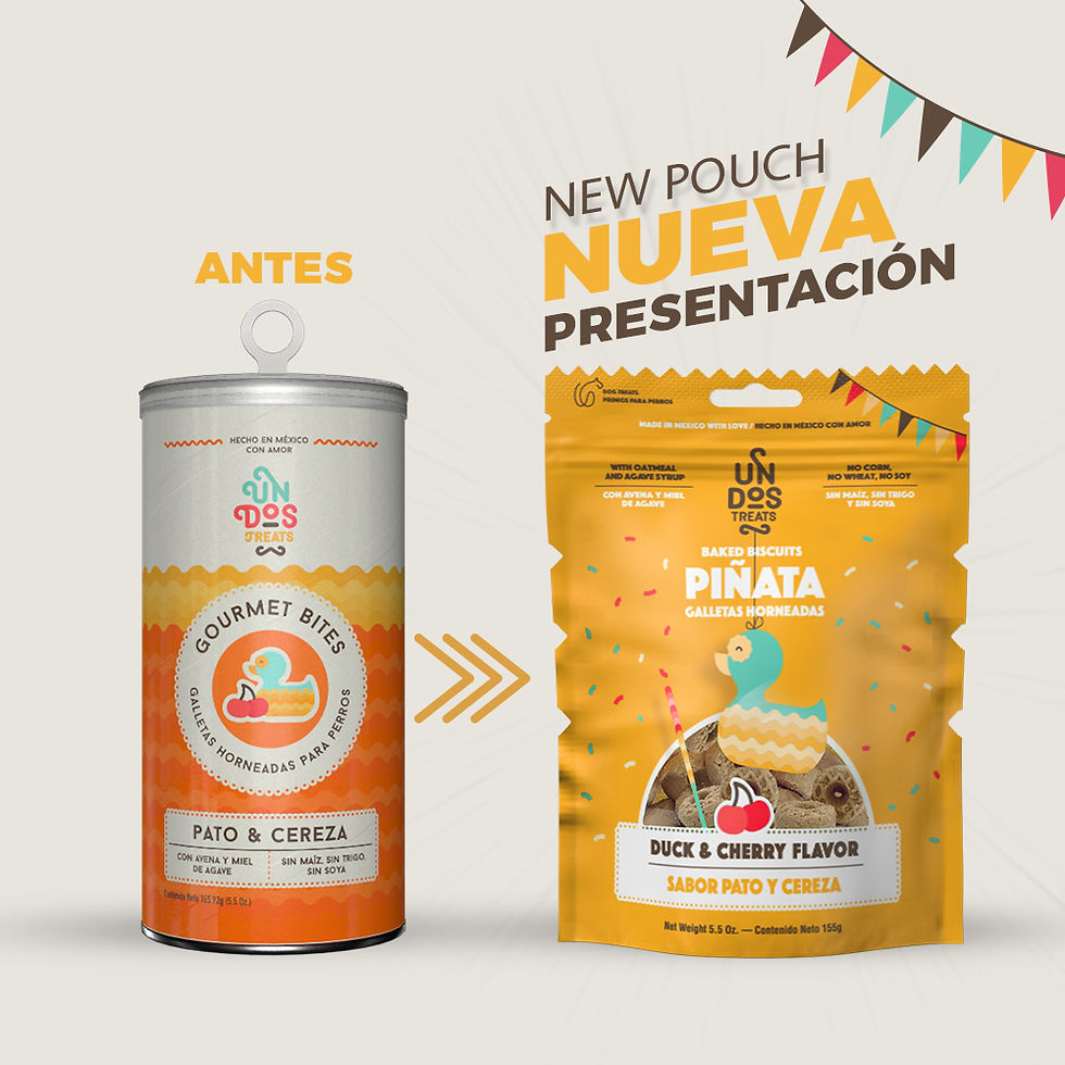 Miniatura: Piñata, premios para perro sabor pato y cereza