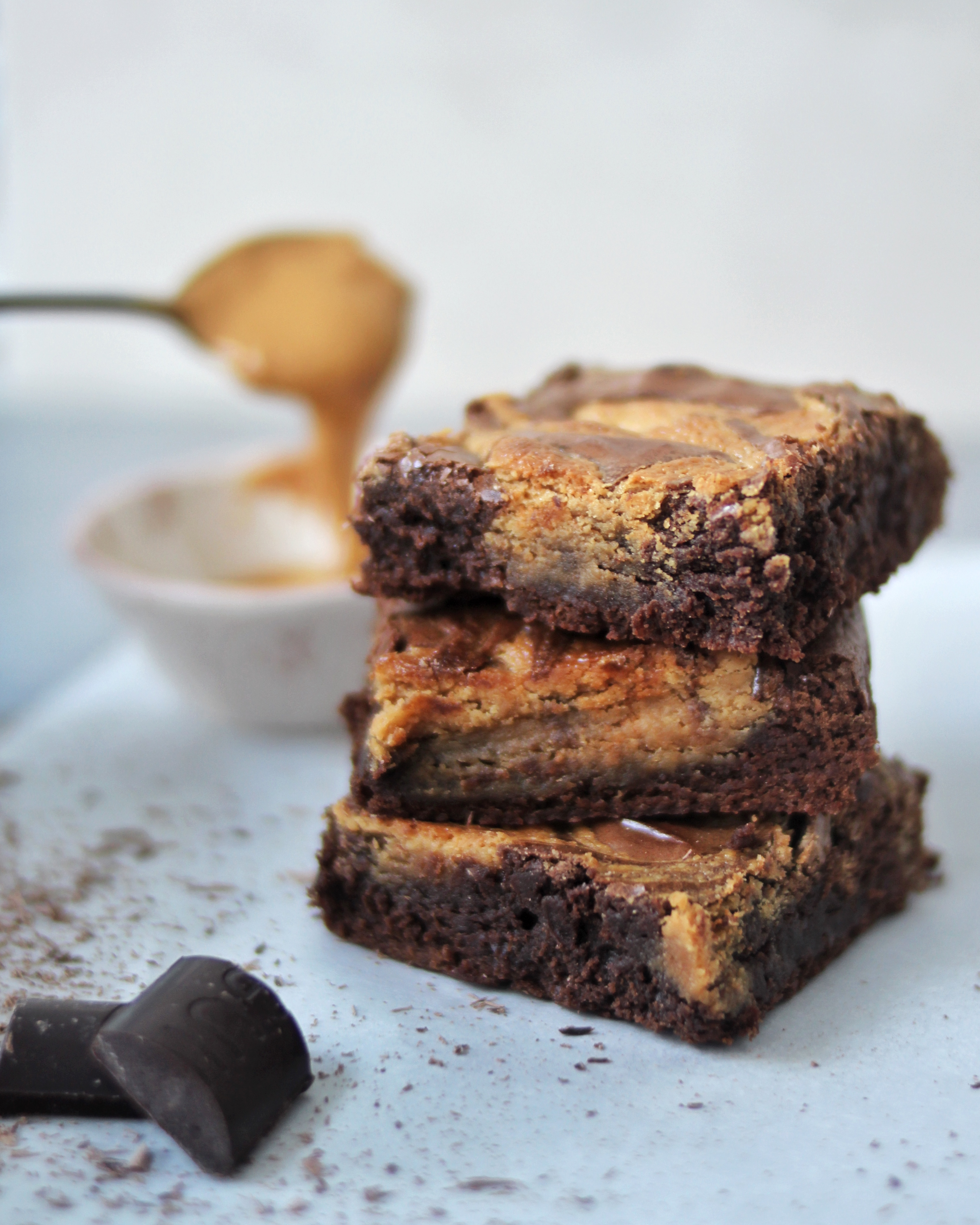 Brownies con mantequilla de maní