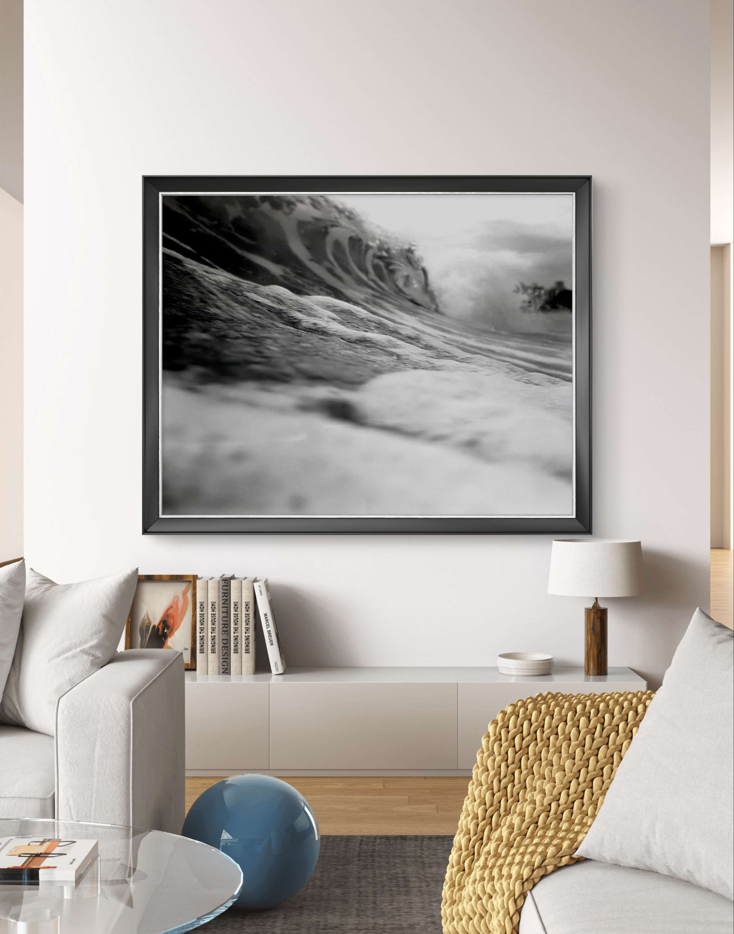 Onda quebrando a espuma 