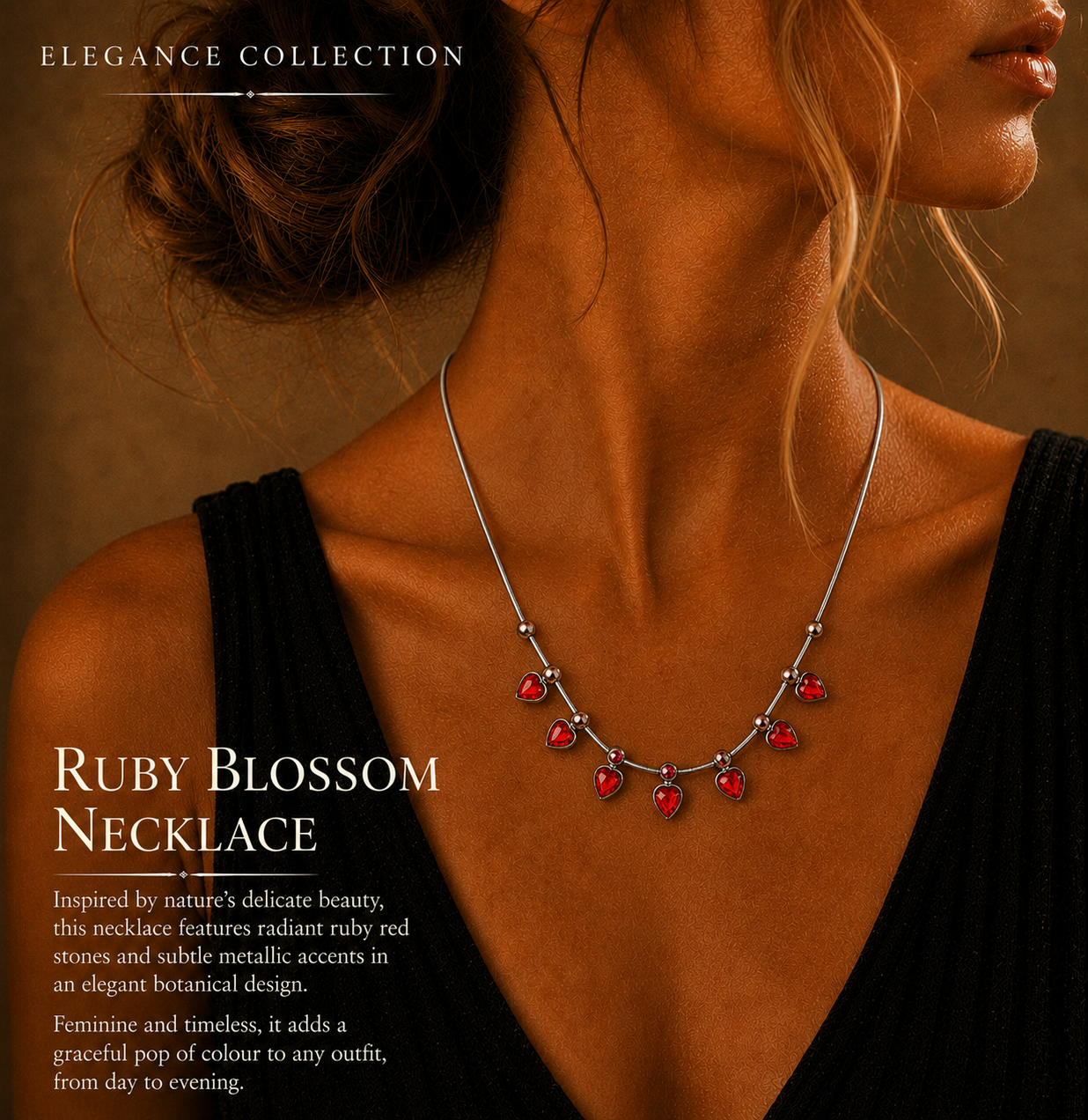 Ruby Blossom Necklace