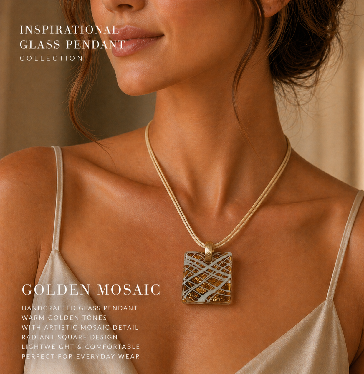 Golden Mosaic Pendant
