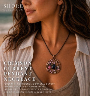 Crimson Mandala Pendant Necklace