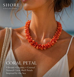 Coral Petal Necklace