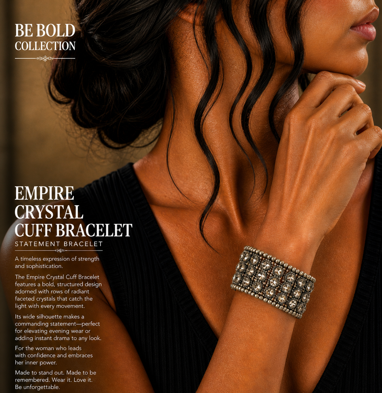 Empire Crystal Cuff