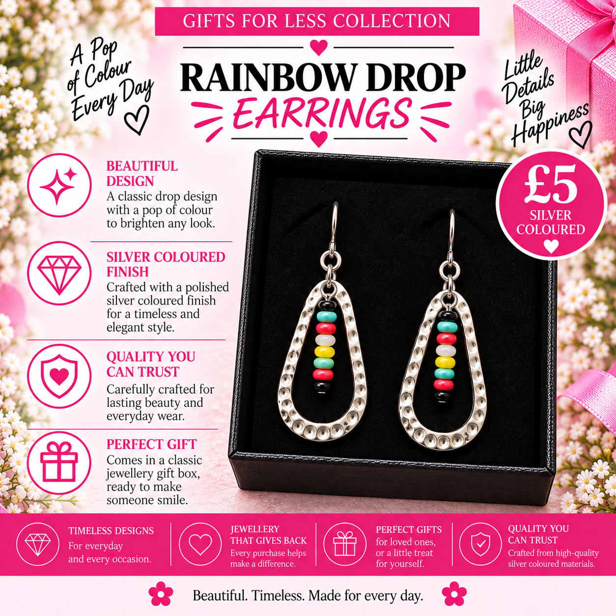 Rainbow Drop Earrings