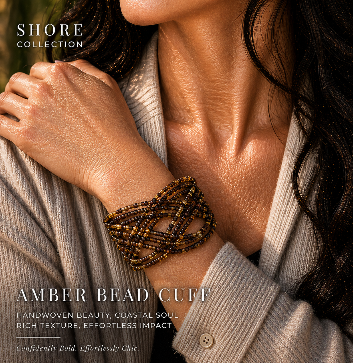 Amber Bead Cuff