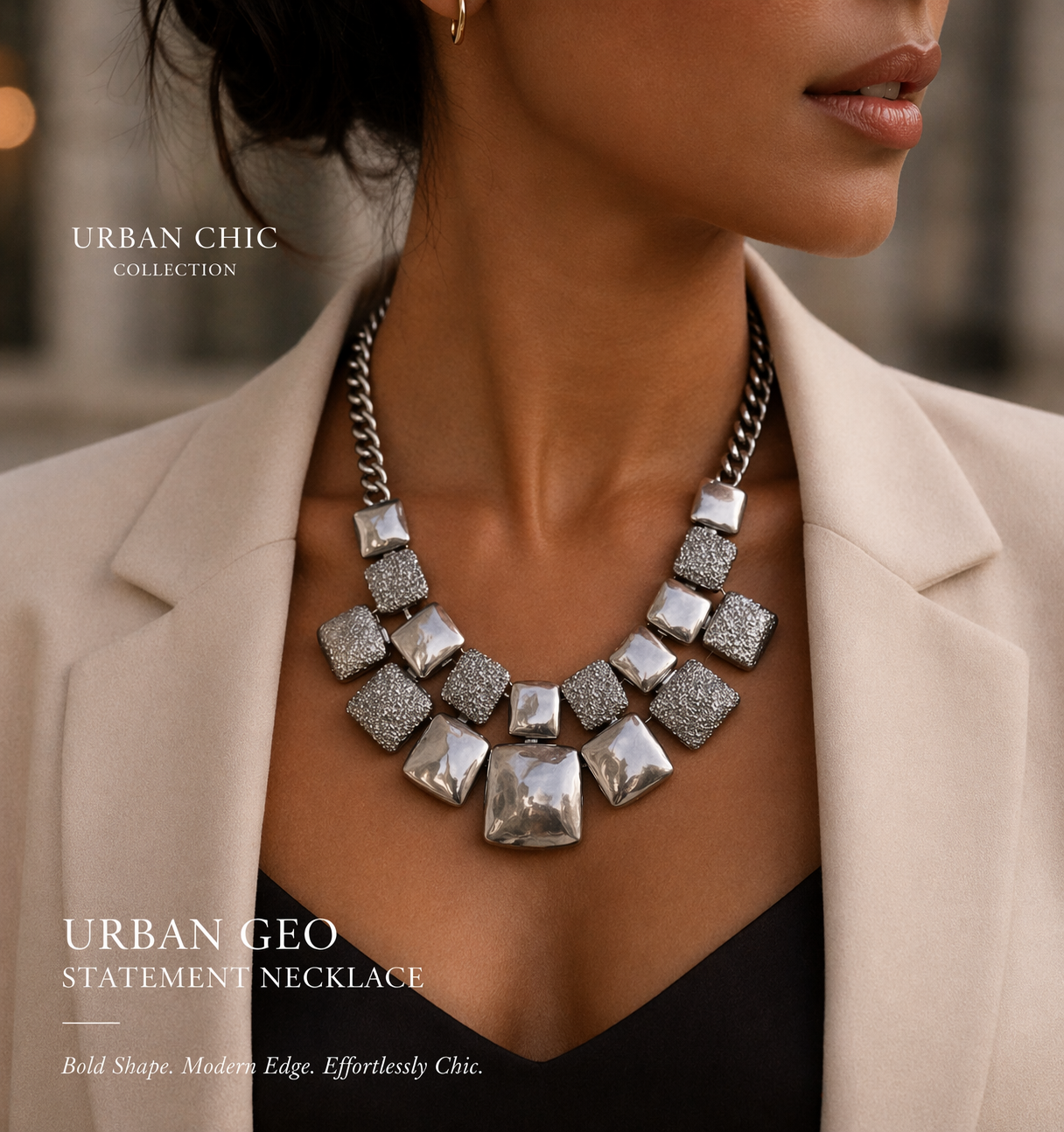 Urban Geo Statement Necklace