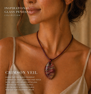 Crimson Veil Pendant
