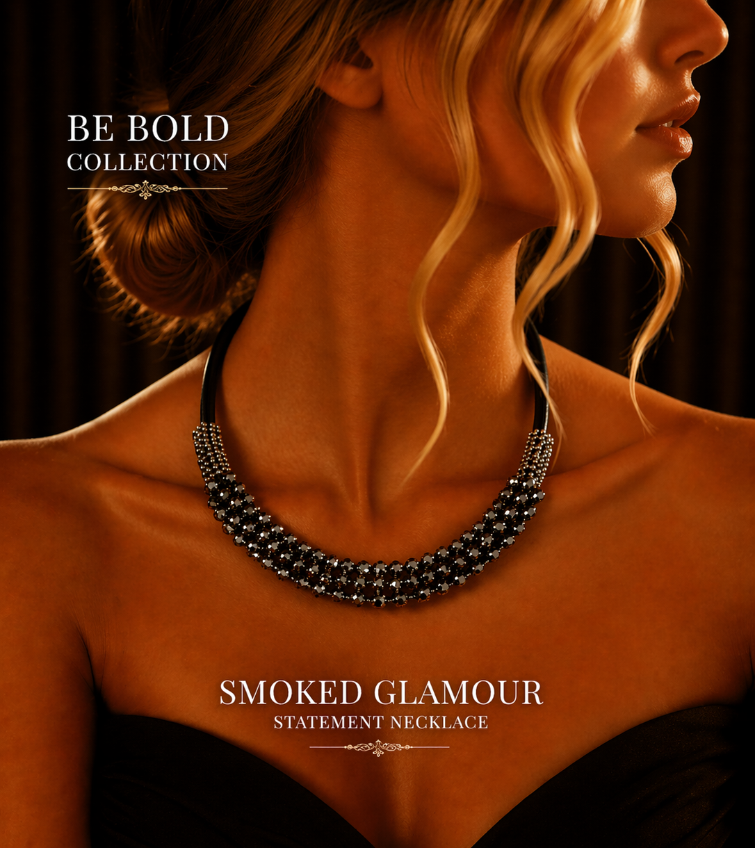 Smoked Glamour Statement Necklace