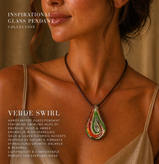 Verde Swirl Pendant Necklace