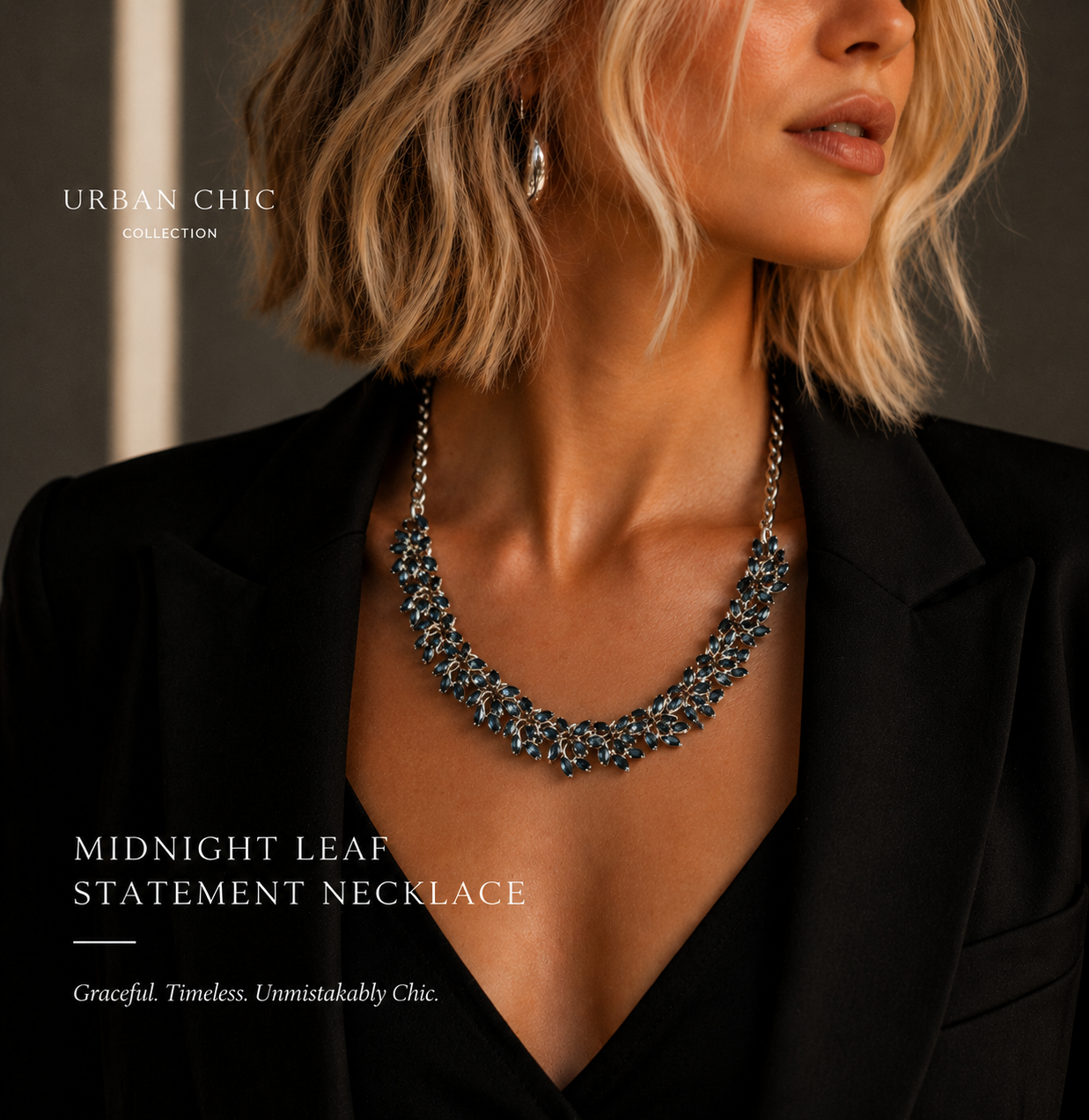 Midnight Leaf Necklace