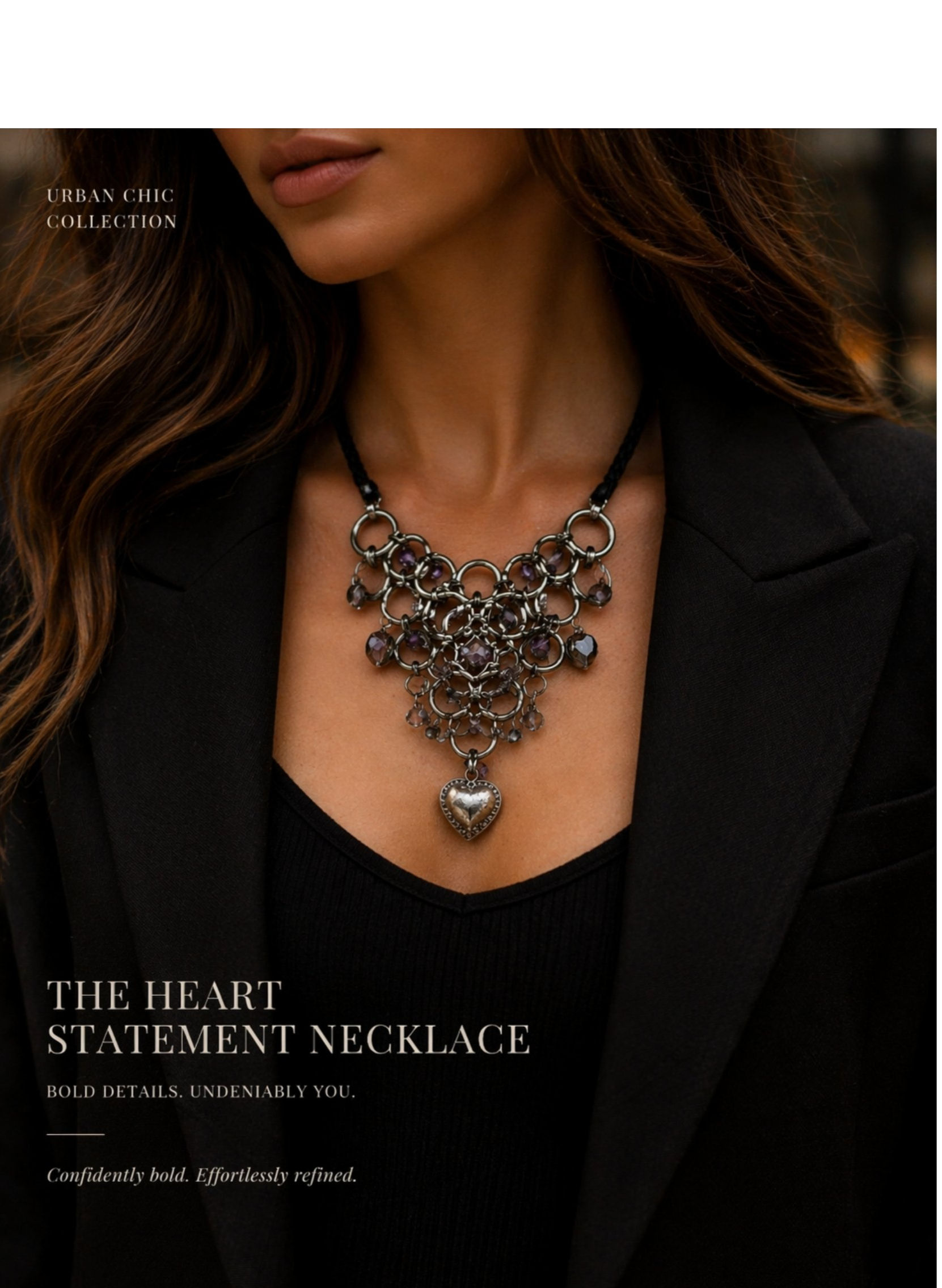 Midnight Adore Statement Necklace